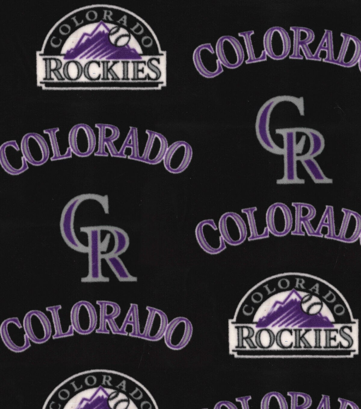 Fabric Traditions Colorado Rockies Fleece Fabric Tossed