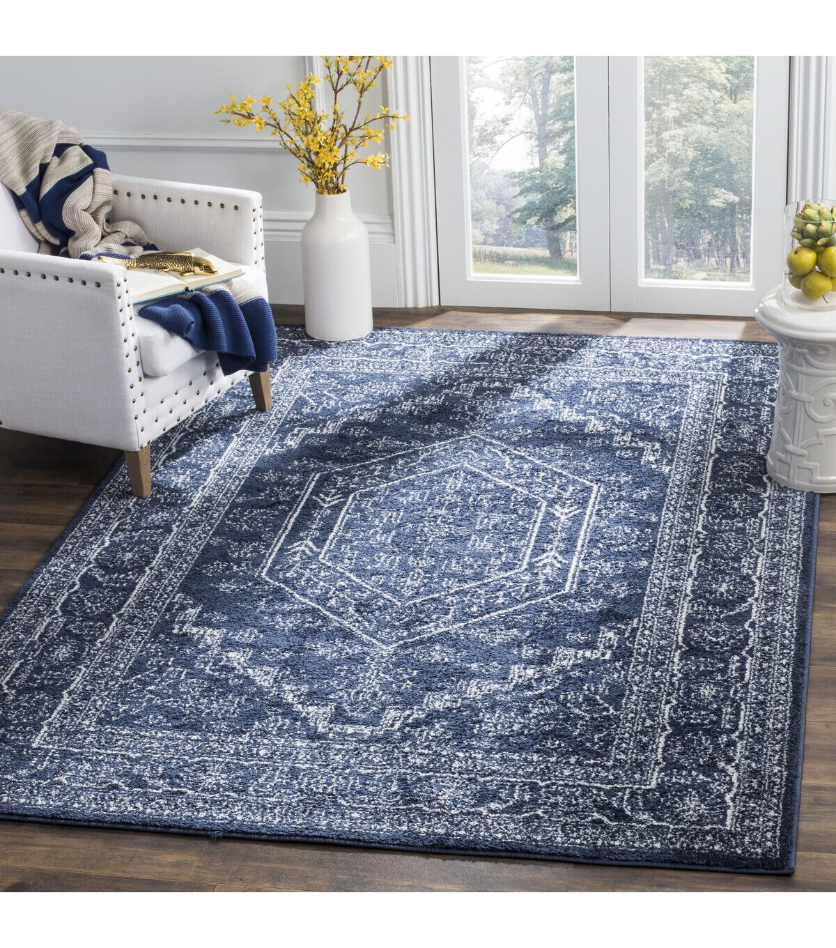 Safavieh Adirondack 108 Navy / Ivory 3' X 5' Sm. Rectangle