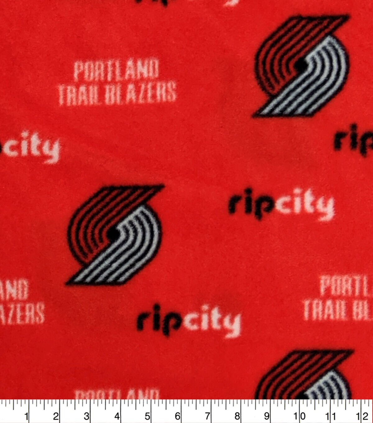 Portland Trailblazers Fleece Fabric Allover