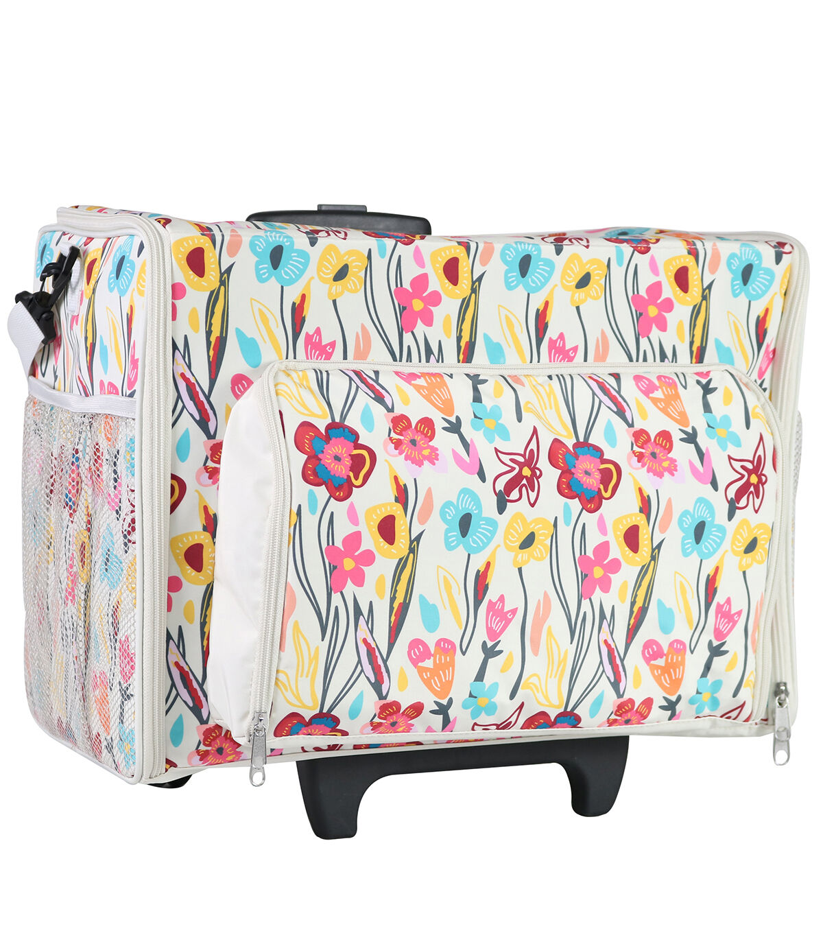 Everything Mary 20.5 Floral on Tan Rolling Nurse Bag
