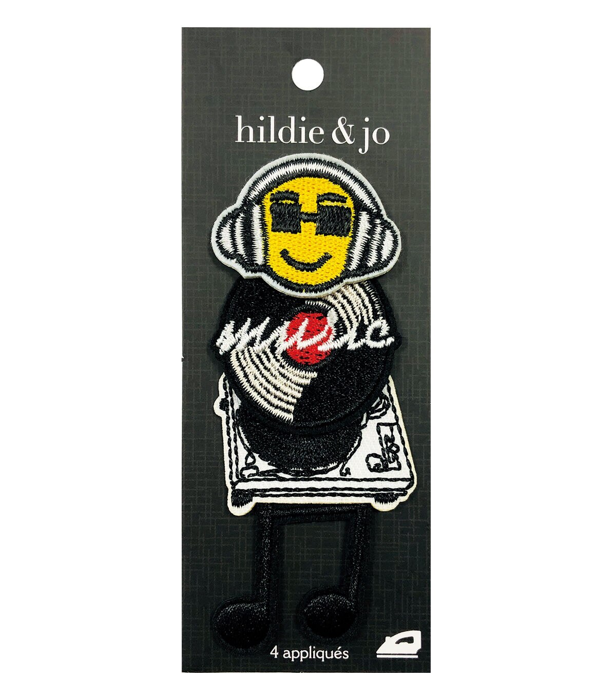 4ct Listening to Music Iron On Patches by hildie & jo