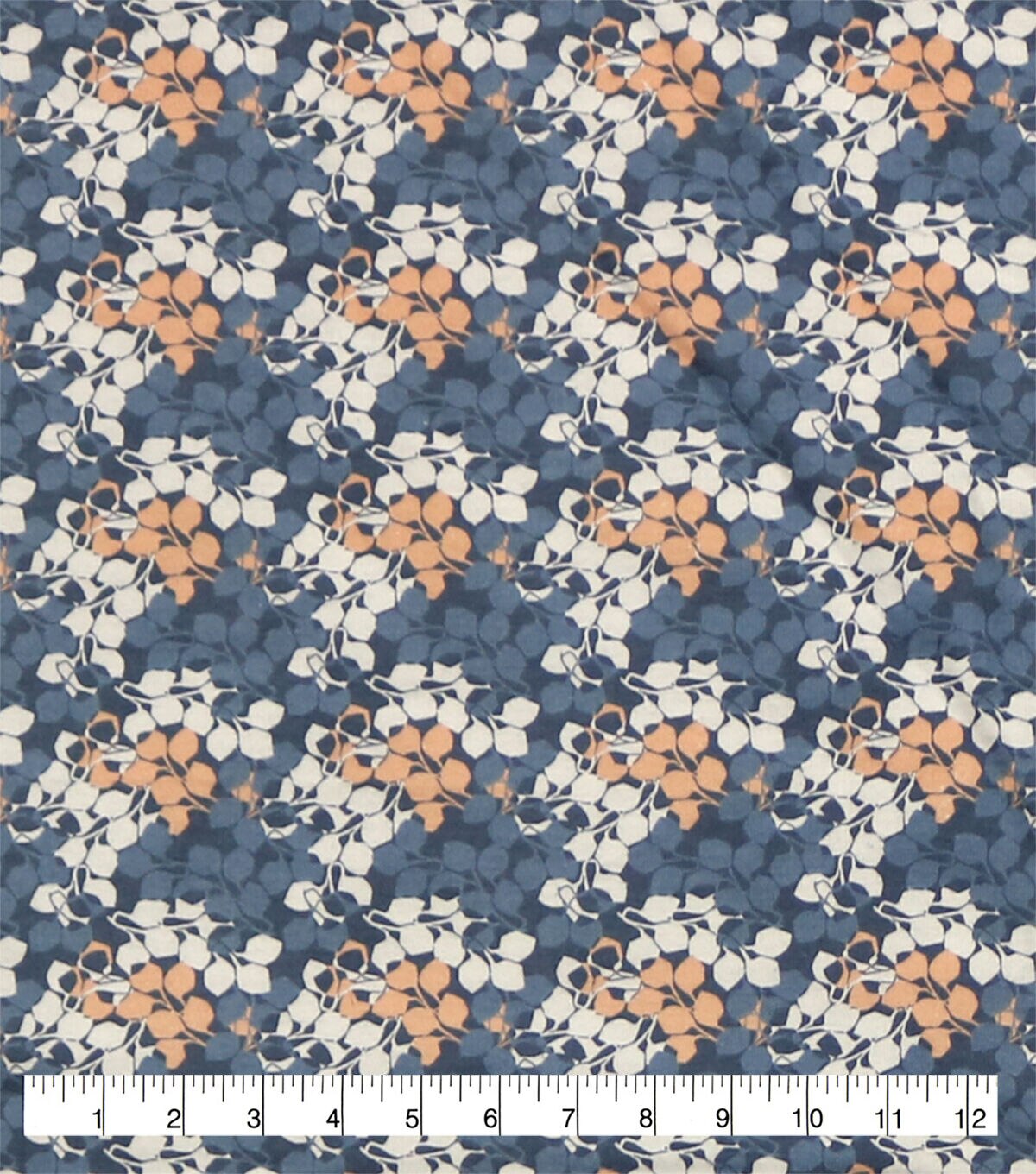 Blue Leaves 108 Wide Flannel Fabric