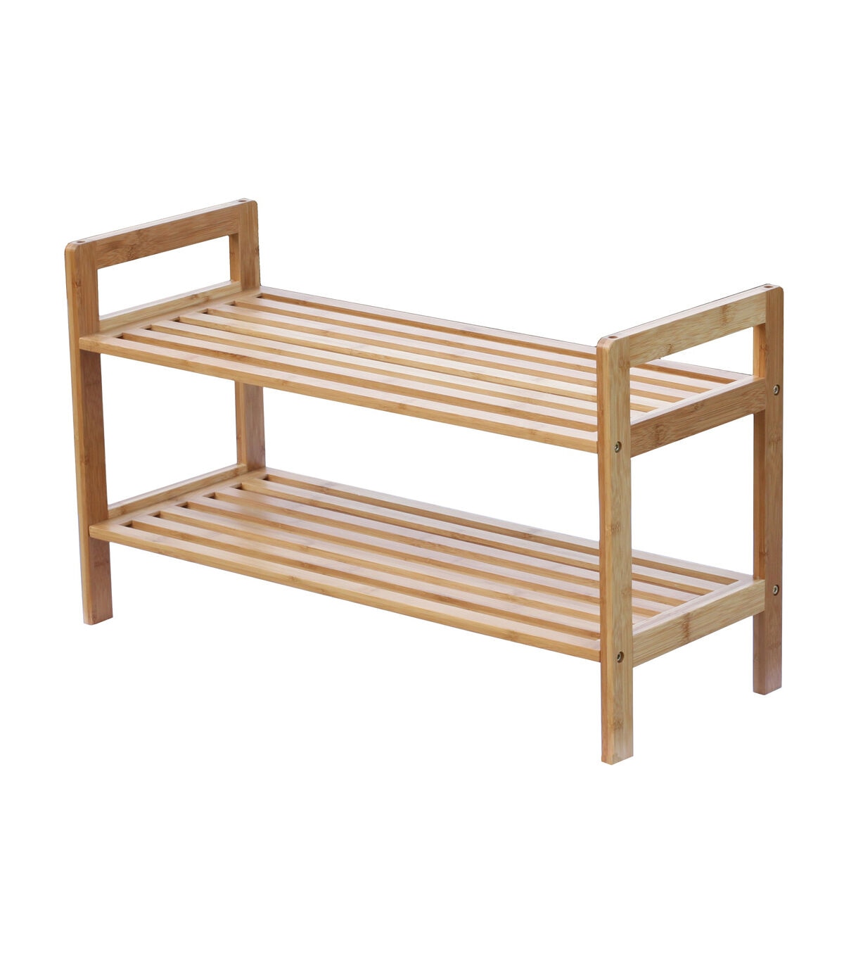Oceanstar 27 x 15.5 Brown 2 Tier Bamboo Shoe Rack