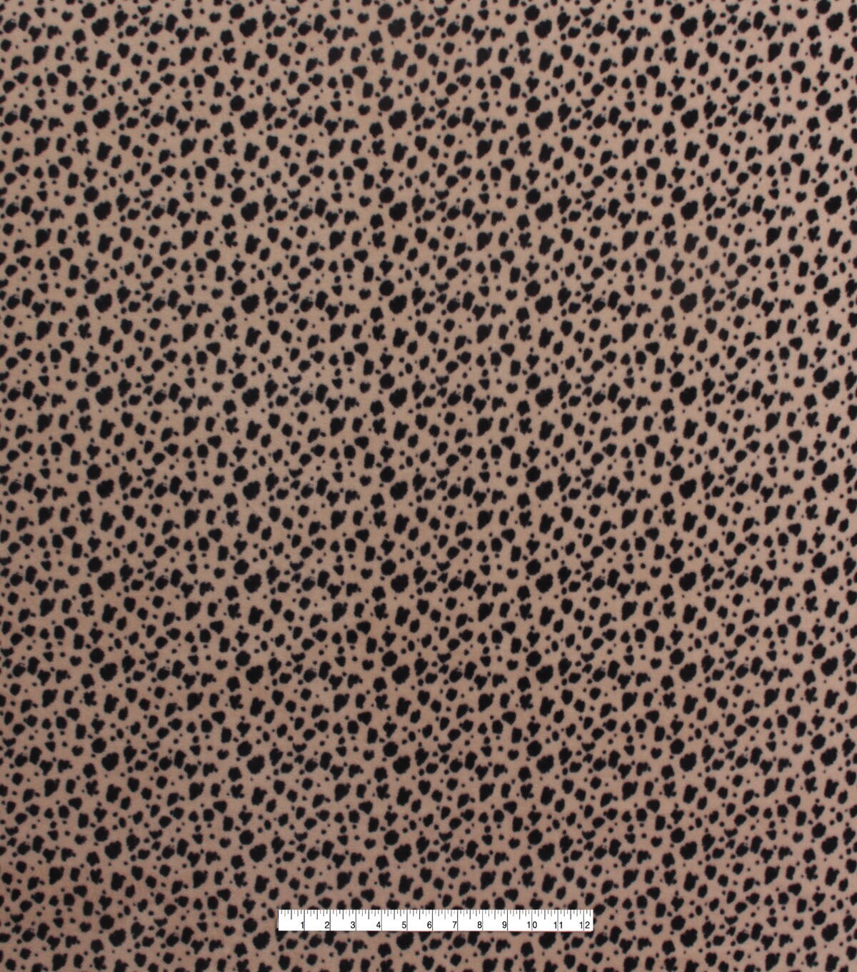 Animal Spots on Brown Anti Pill Fleece Fabric