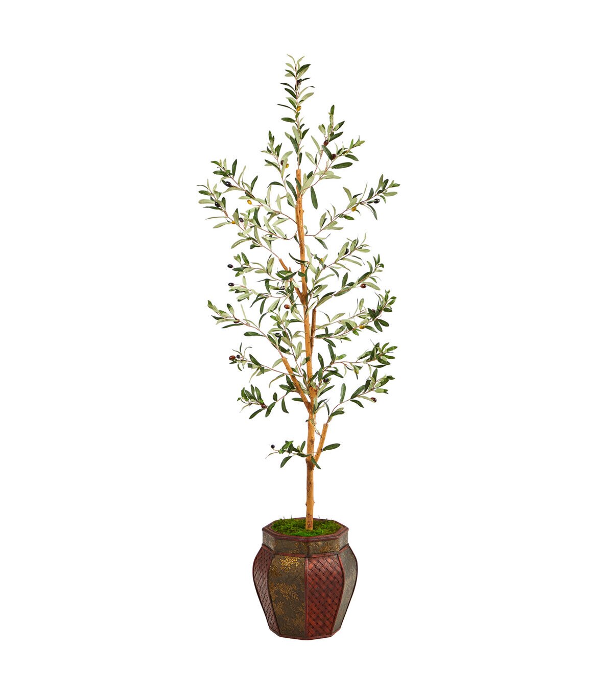 Nearly Natural 5.5' Olive Artificial Tree in Decorative Planter