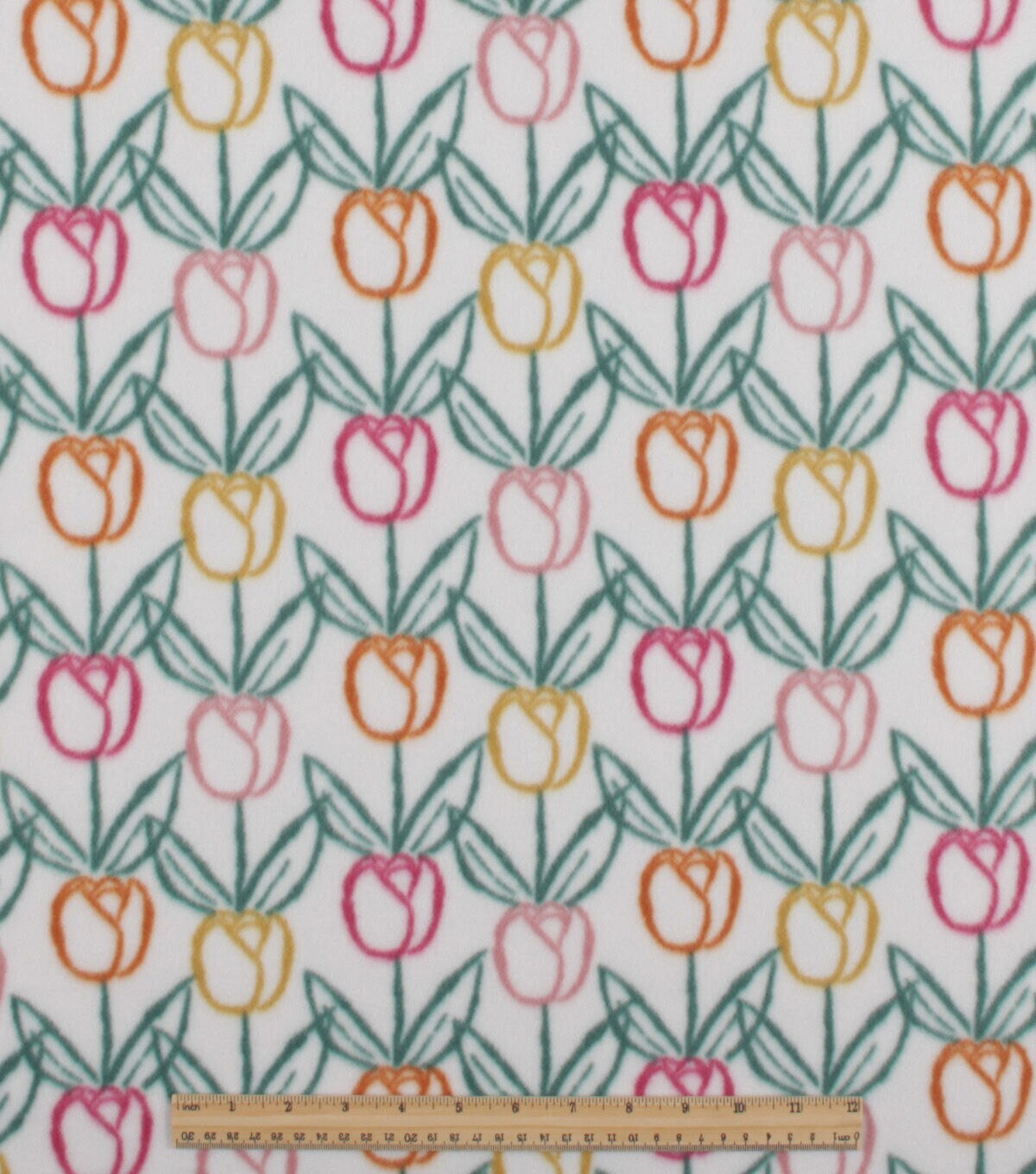 Tulips Blizzard Fleece Fabric