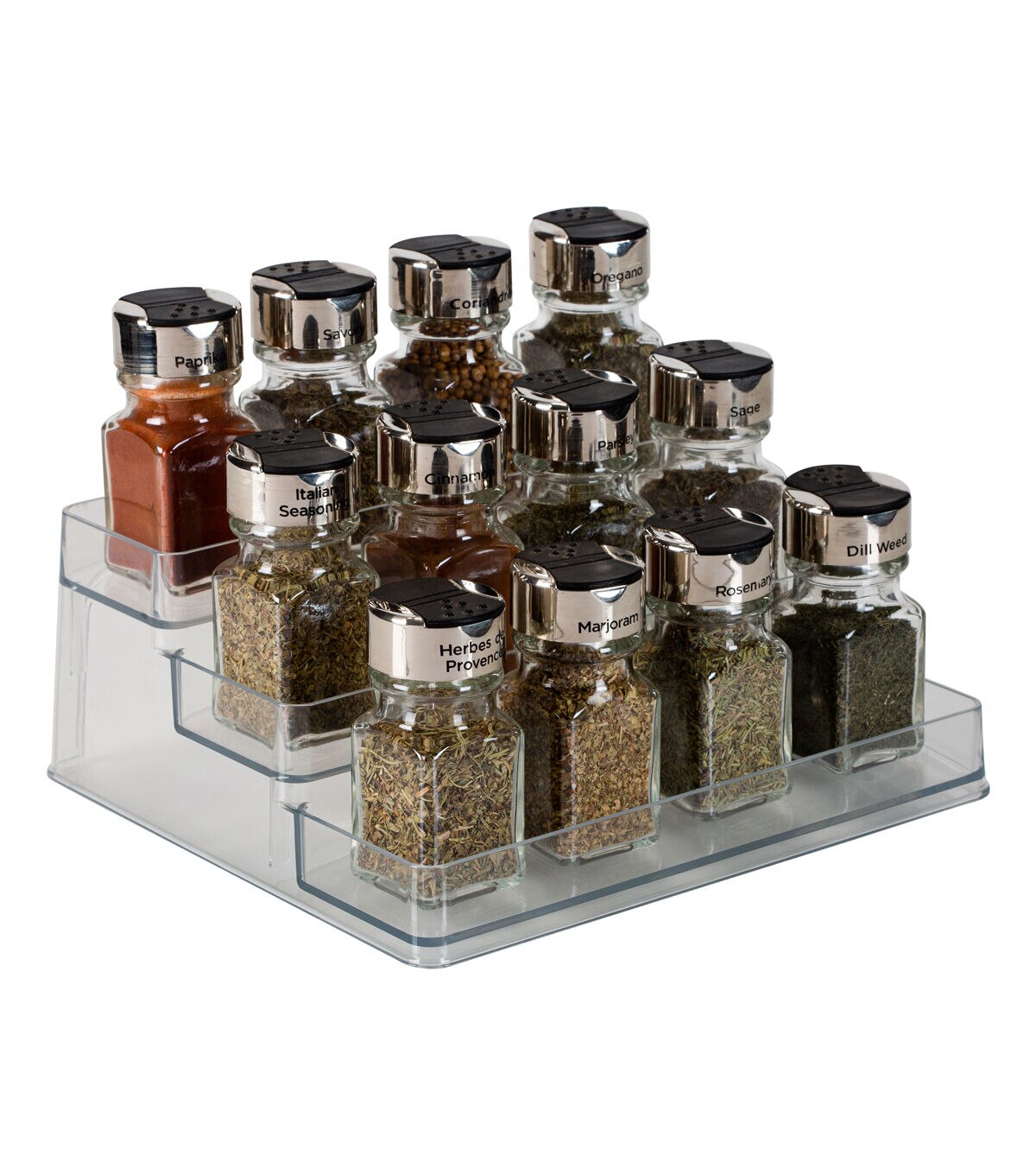 Simplify 9 x 4 Clear 3 Tier Cabinet Organizer