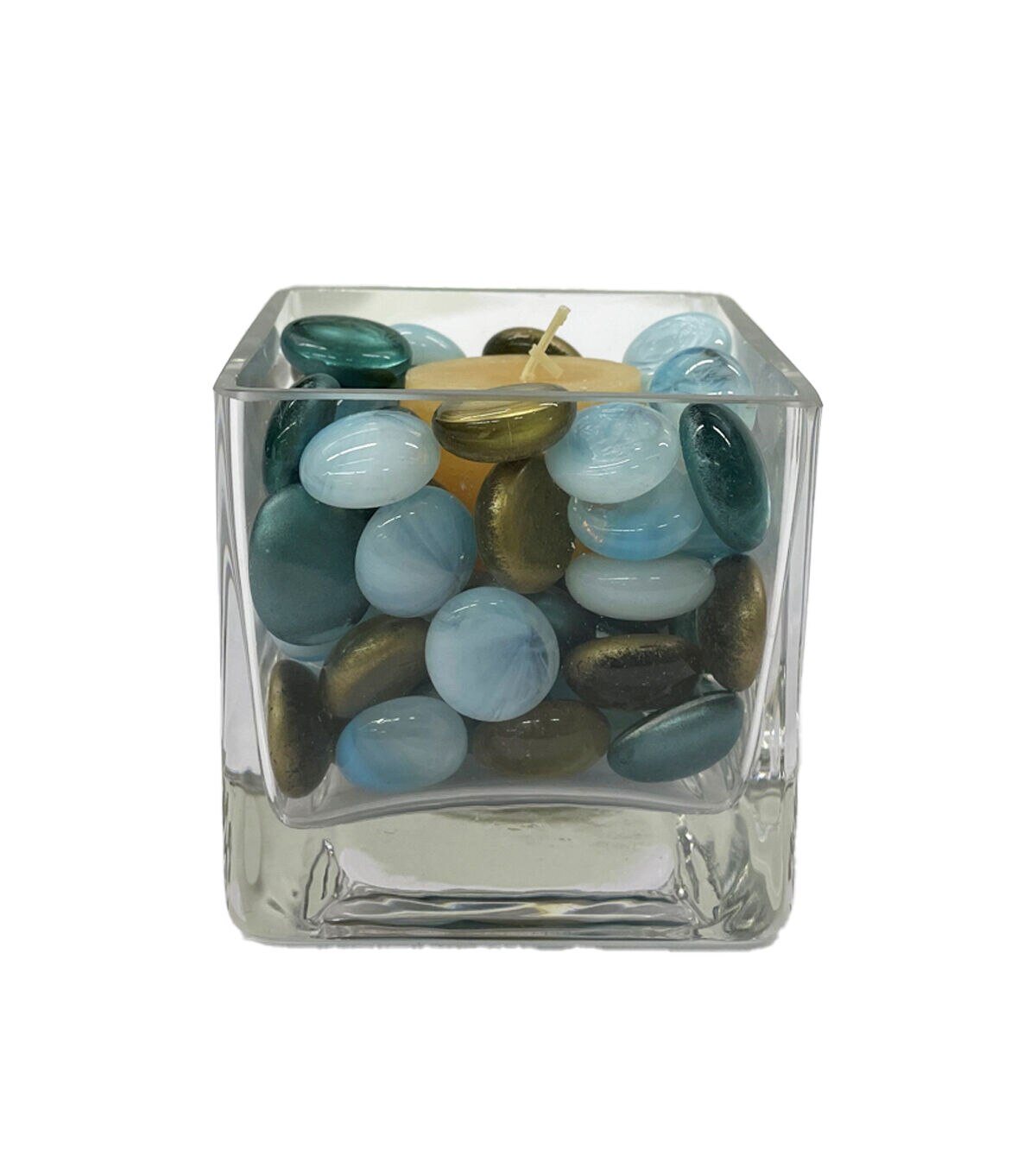 1lb Gold & Blue Glass Gems Mix by Bloom Room