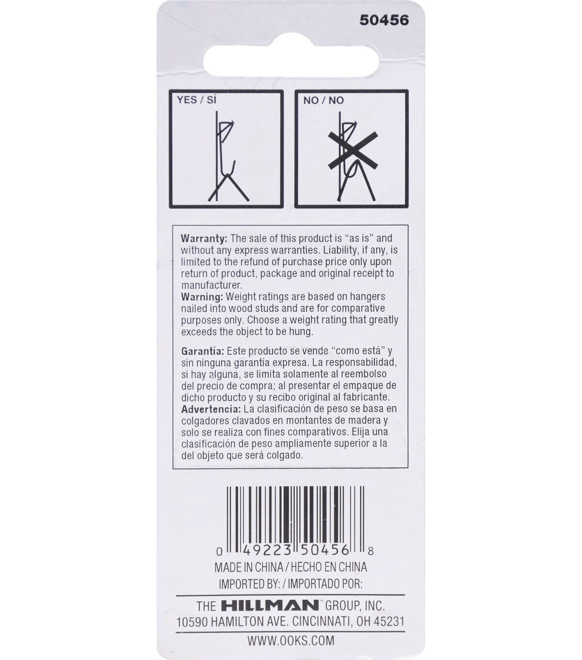 Ook 100lbs Gold Zinc Conventional Picture Hangers 2pk