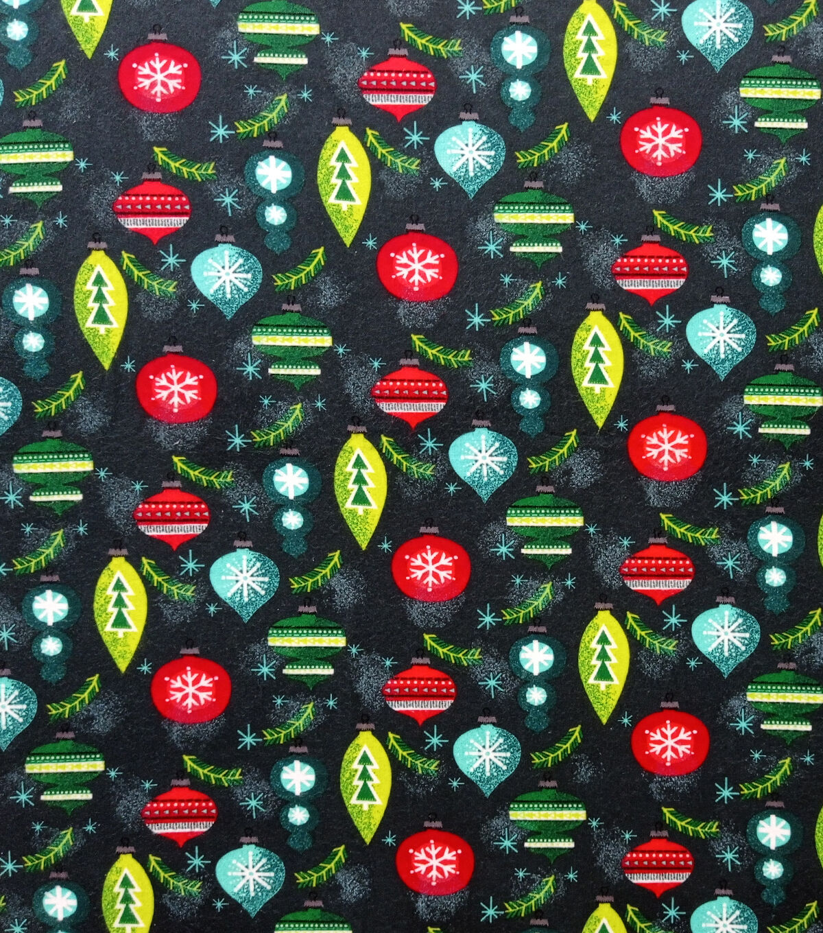 Ornaments & Mistletoe Super Snuggle Christmas Flannel Fabric
