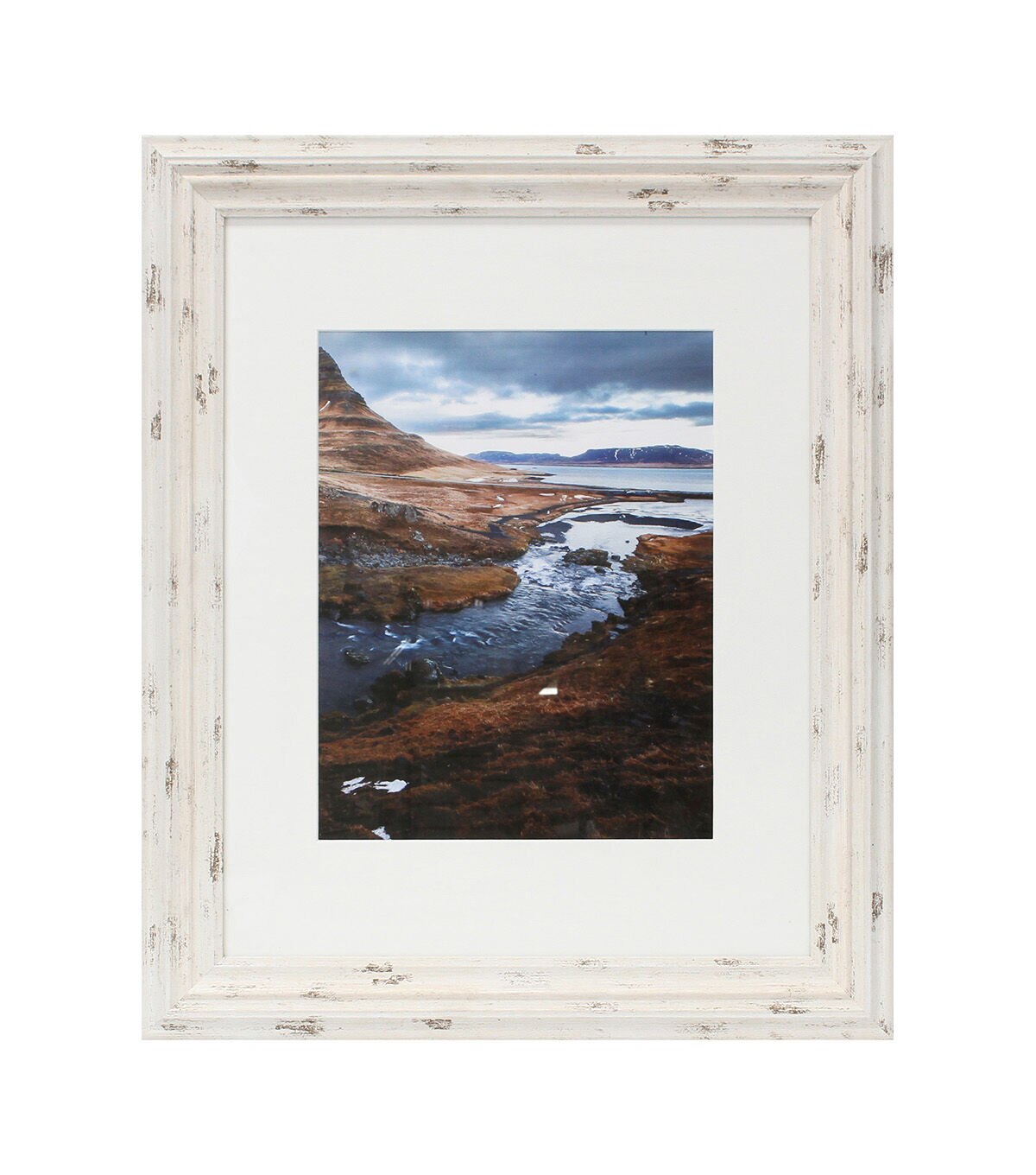 BP 11x14 Distressed Cream Wall Photo Frame