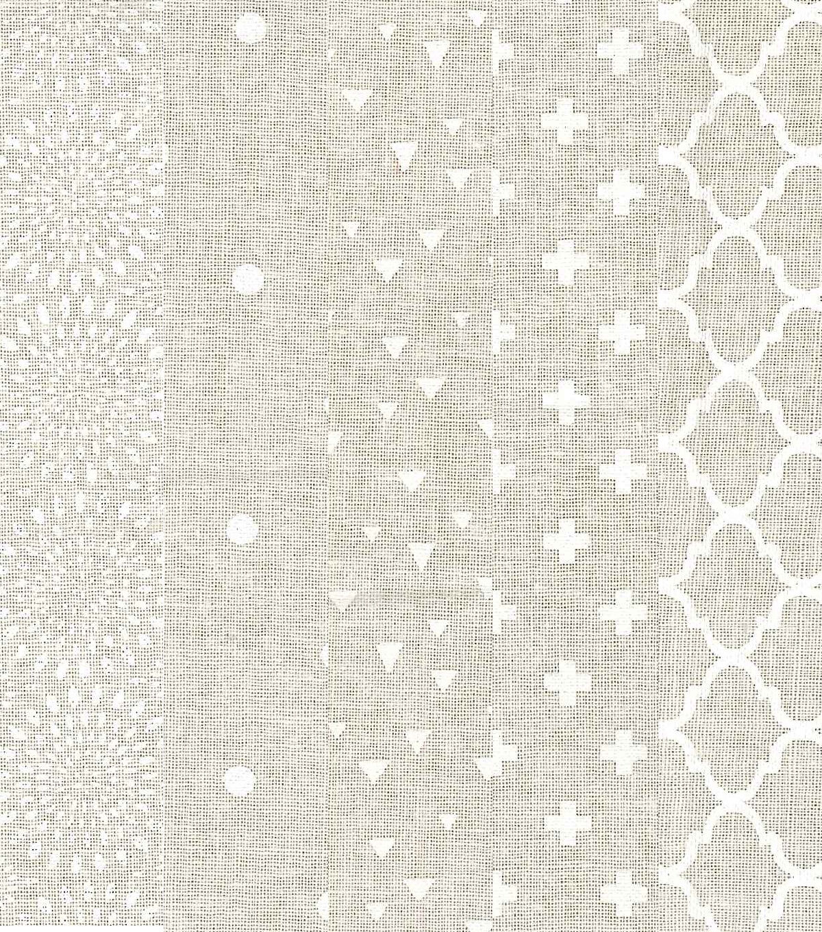 2.5 x 42 Assorted Cream Cotton Fabric Roll 20ct by Keepsake Calico