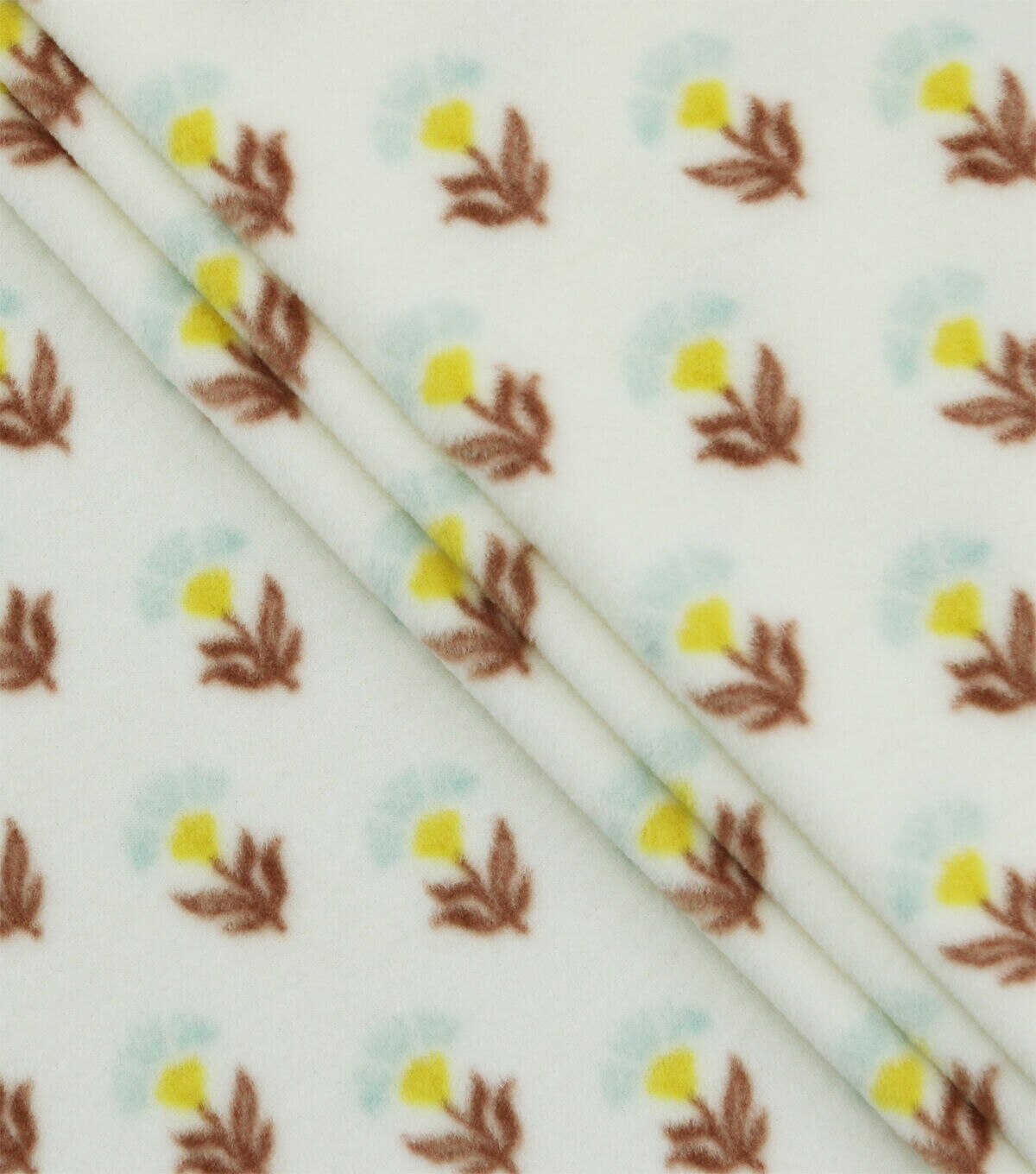 Blue Ditsy Anti Pill Plush Fleece Fabric