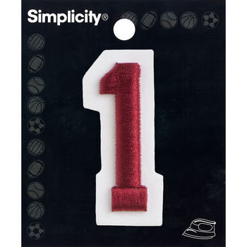 Simplicity 2 Raised Embroidered Number Applique