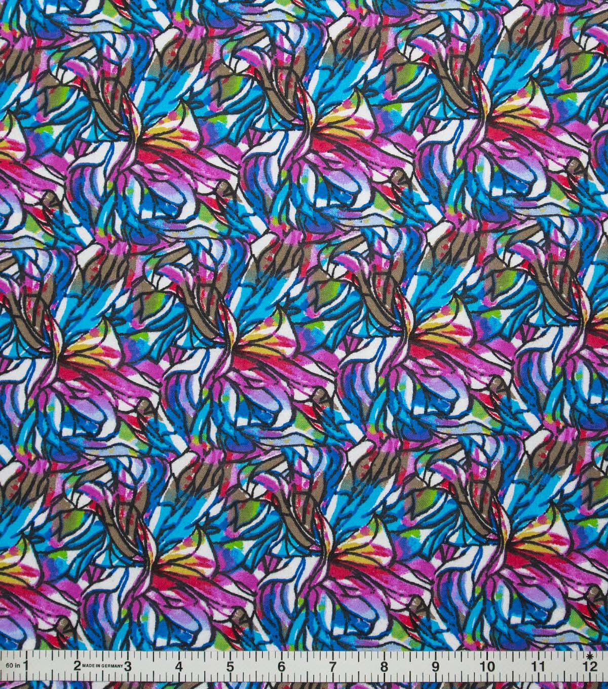 Colorful Stained Glass Super Snuggle Flannel Fabric