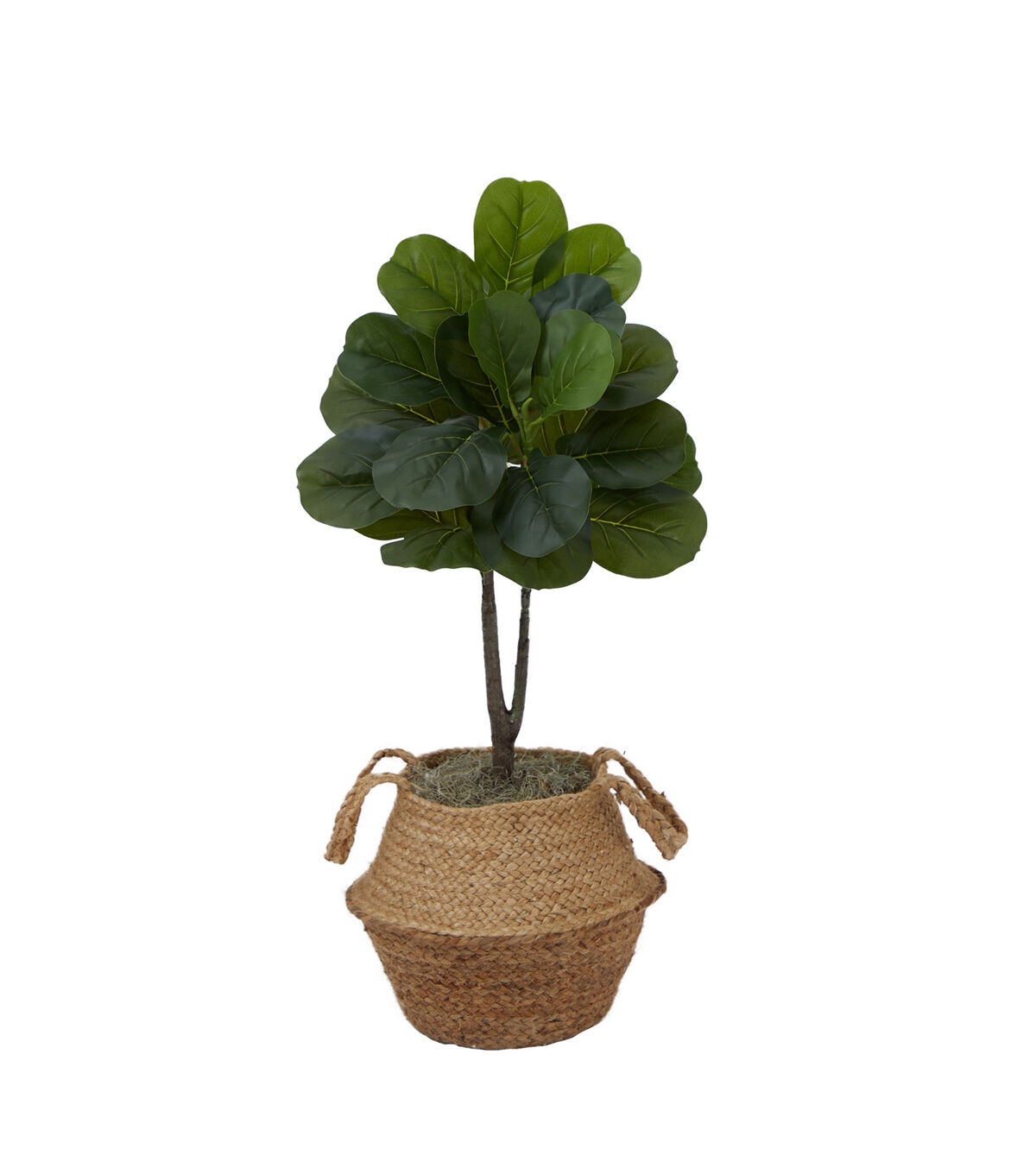 Nearly Natural 3' Artificial Fiddle Leaf Tree With Brown Basket DIY Kit