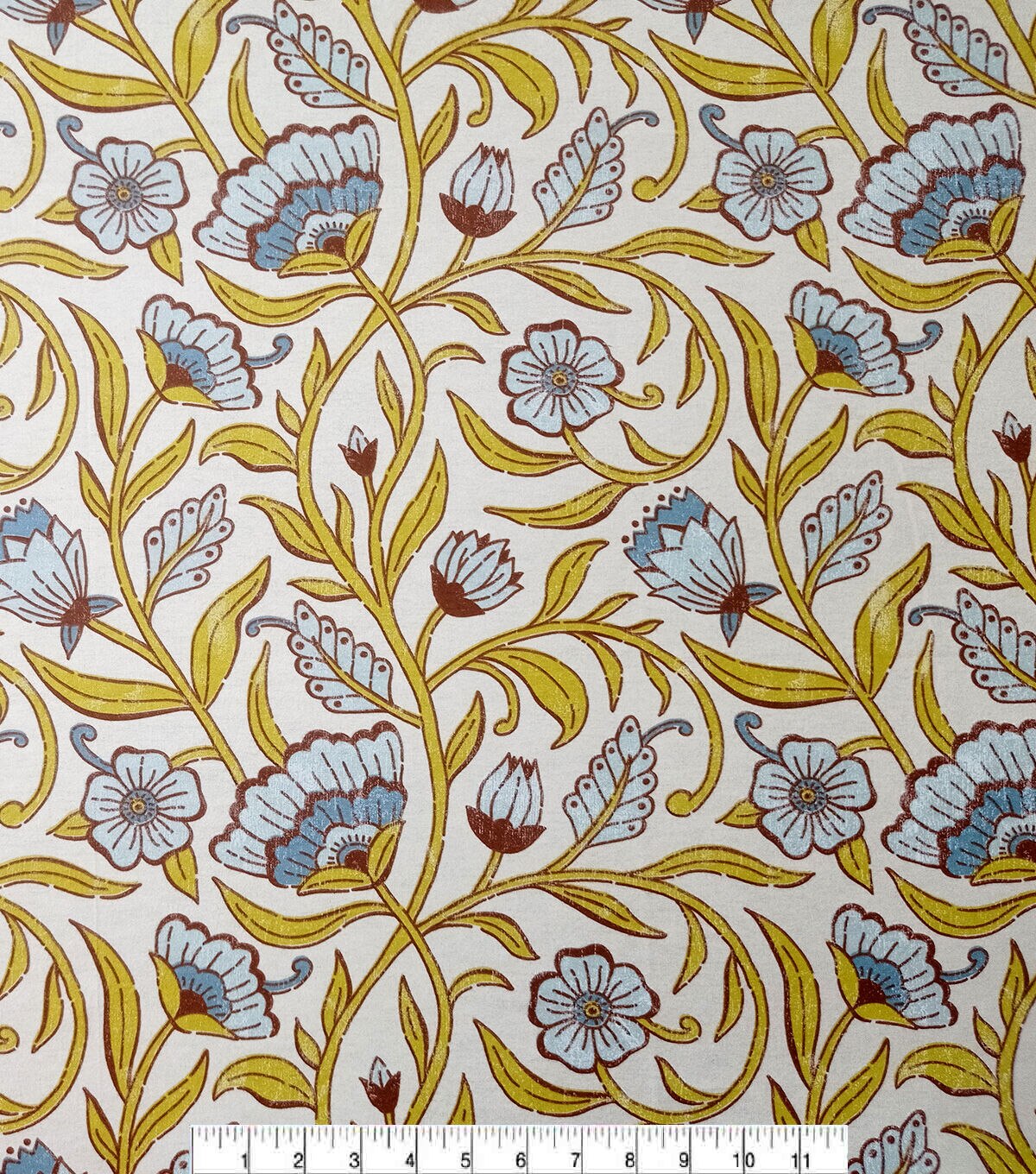 Blue & Yellow Floral Super Snuggle Flannel Fabric