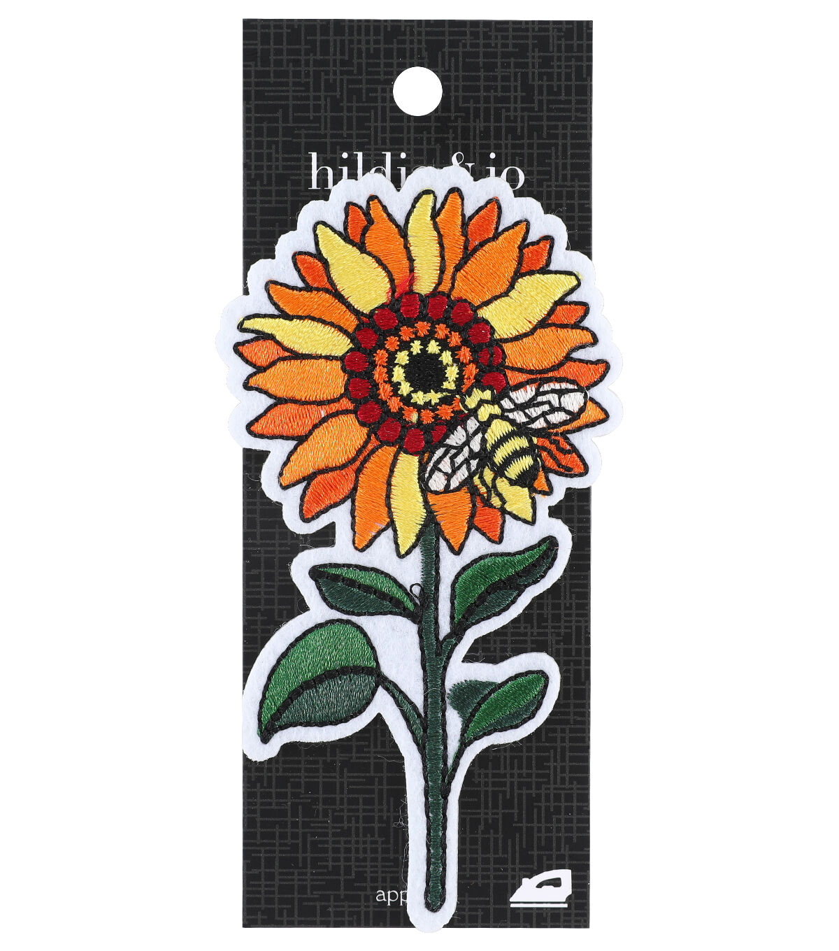 2 x 4 Flower With Bee Iron On Patch by hildie & jo