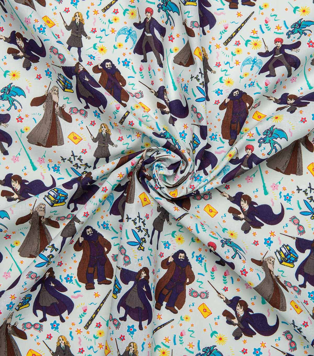 Harry Potter Magic Wand Toss Cotton Fabric