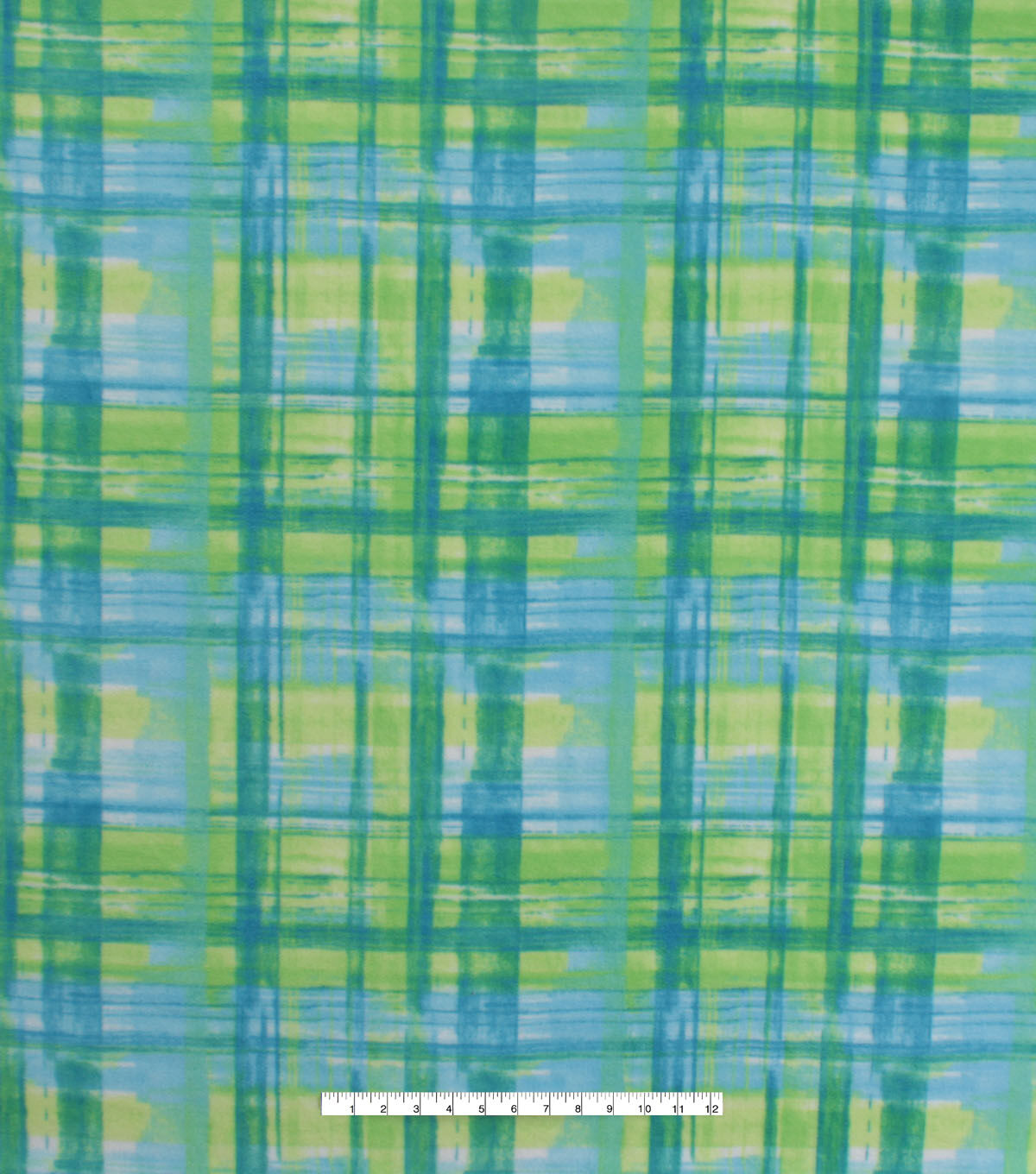 Watercolor Plaid Blender Anti-Pill Plush Fleece Fabric