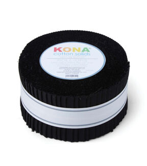 2.5 Kona Black Cotton Fabric Strips 40pc