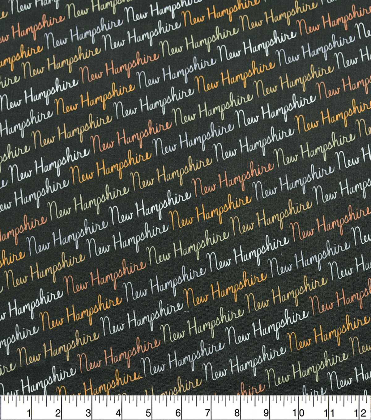 New Hampshite Next Gen Words State Pride Cotton Fabric