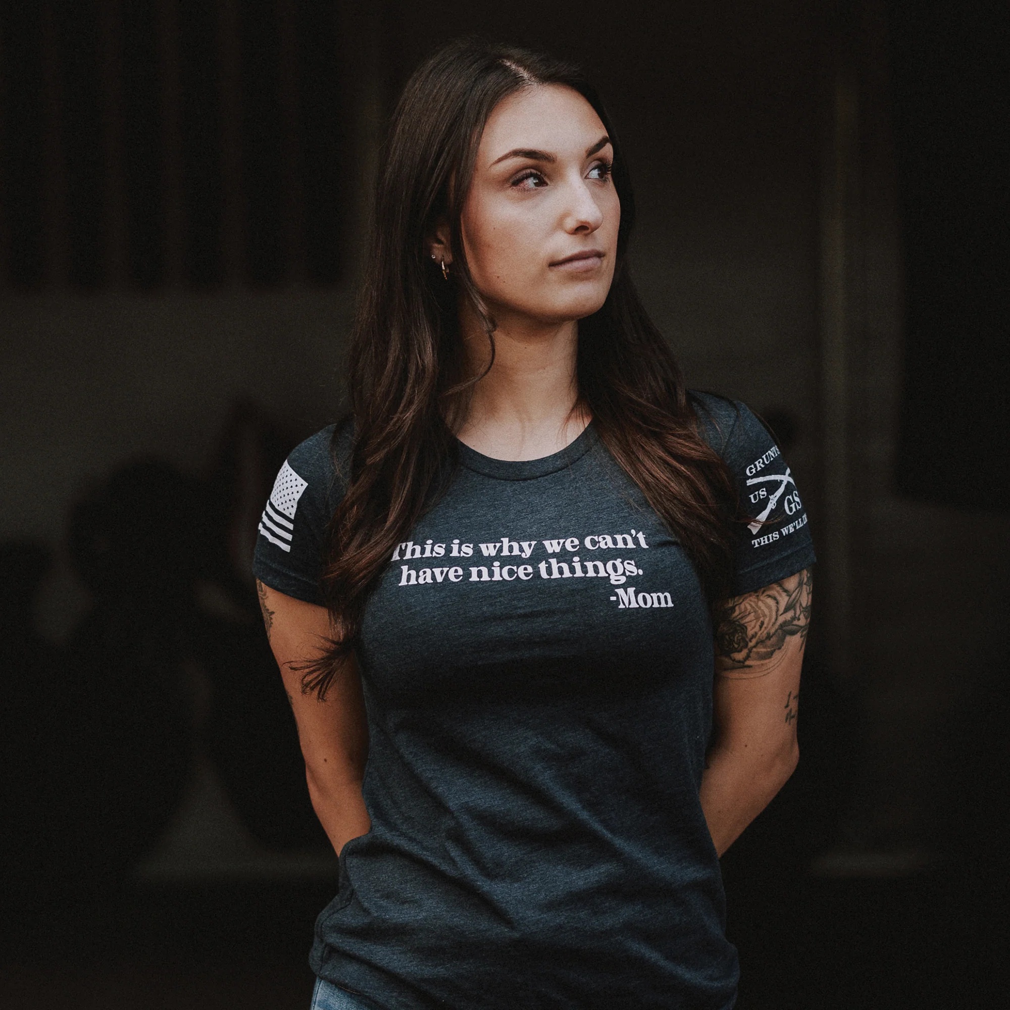 Women's Can't Have Nice Things Slim Fit T-Shirt - Midnight Navy