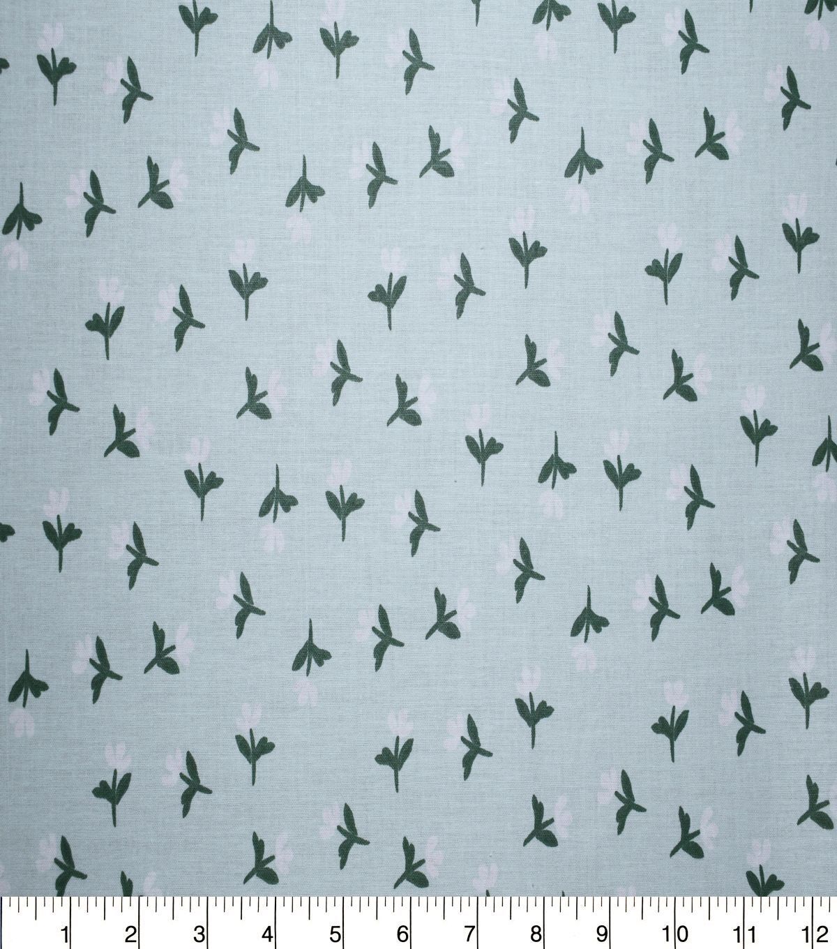 Winter Floral Blue Scandi Quilt Cotton Fabric by Quilter's Showcase