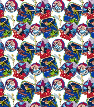 Peter Pan's Flight School Cotton Fabric