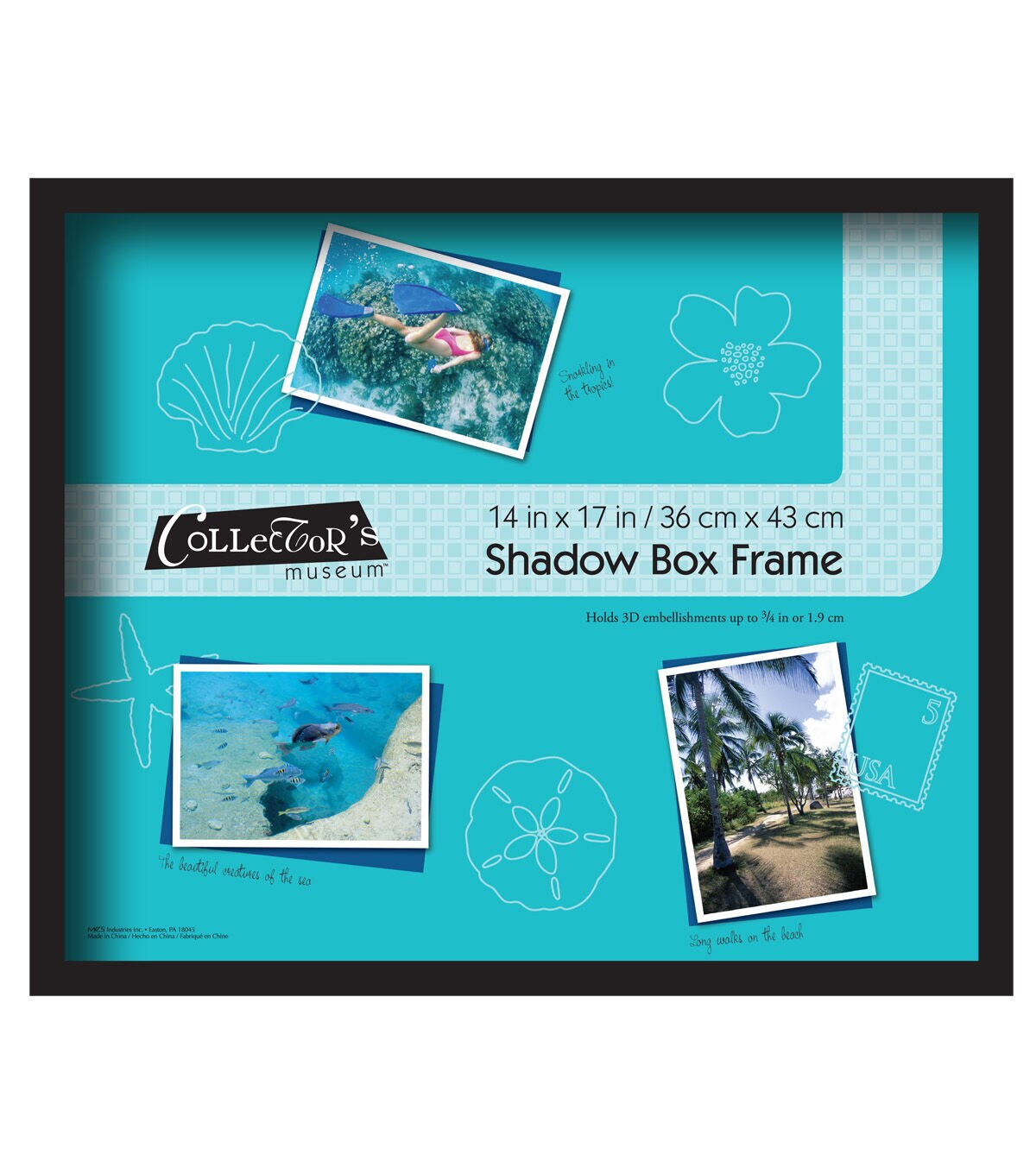 Collector's Museum 14 x 17 Black Shadow Bo x Frame