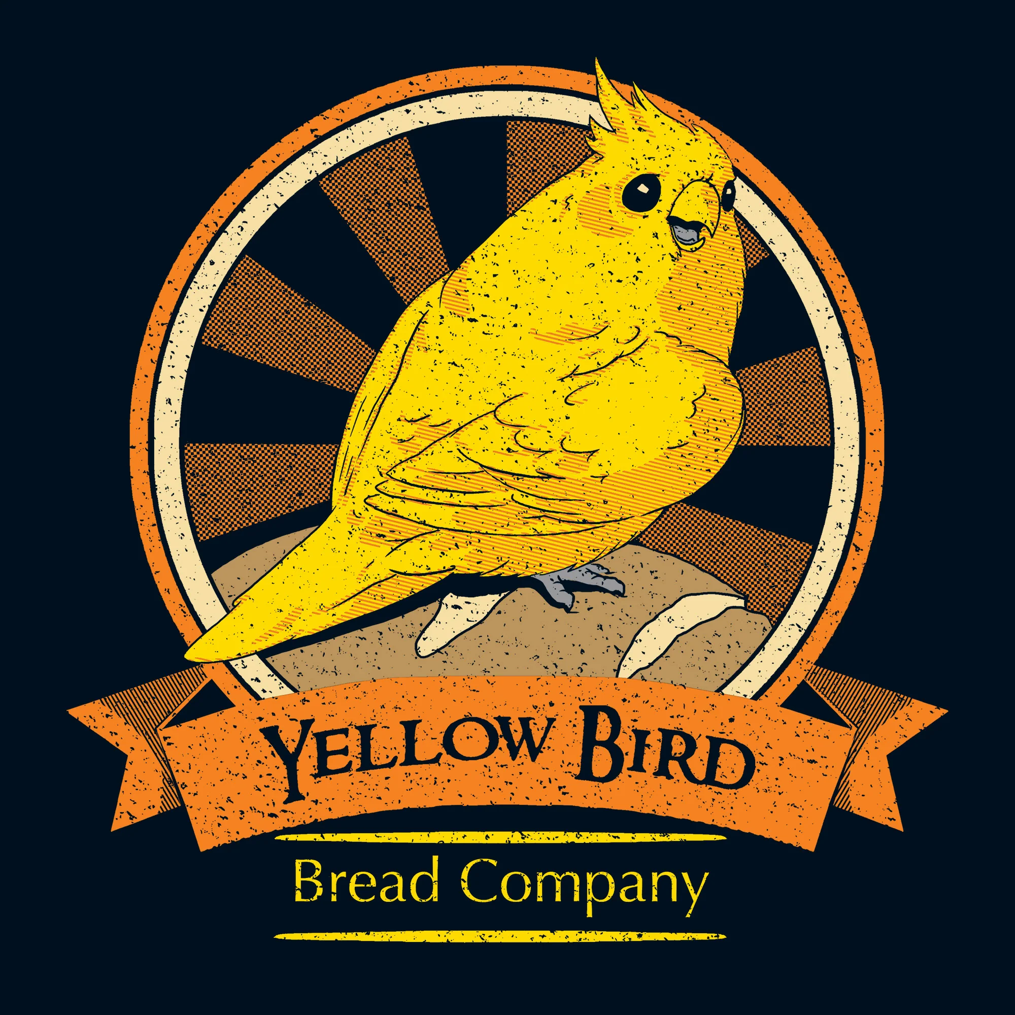 Yellow Bird Bread Company T-Shirt - Midnight Navy
