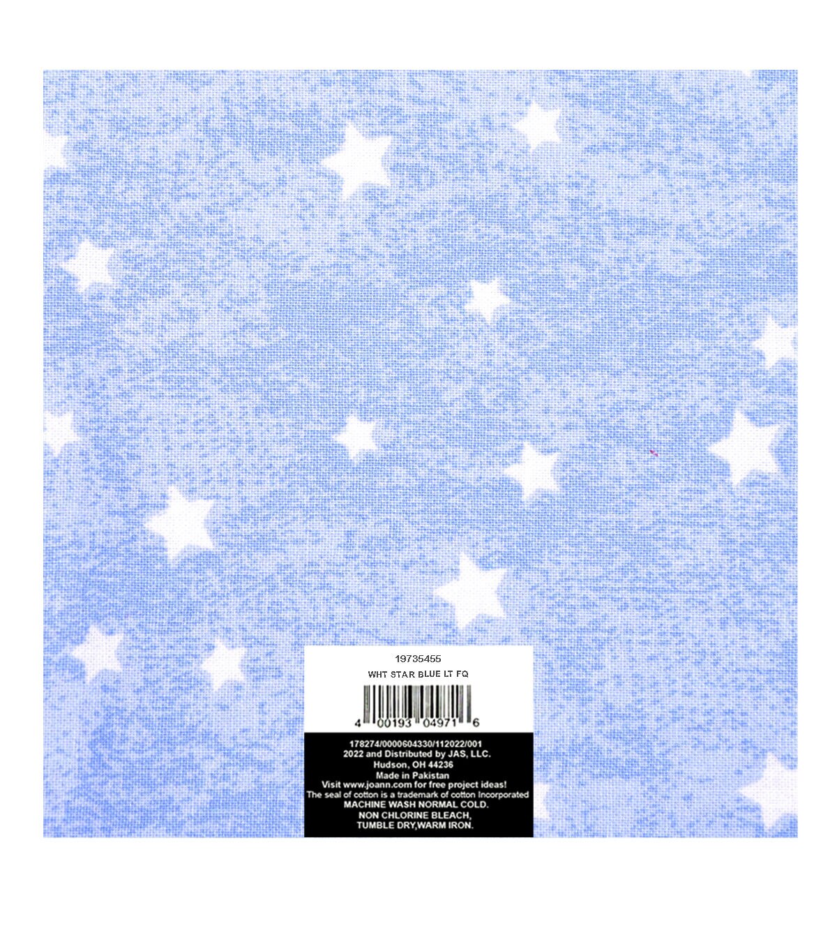18 x 21 Stars on Blue Cotton Fabric Quarter 1pc by Keepsake Calico