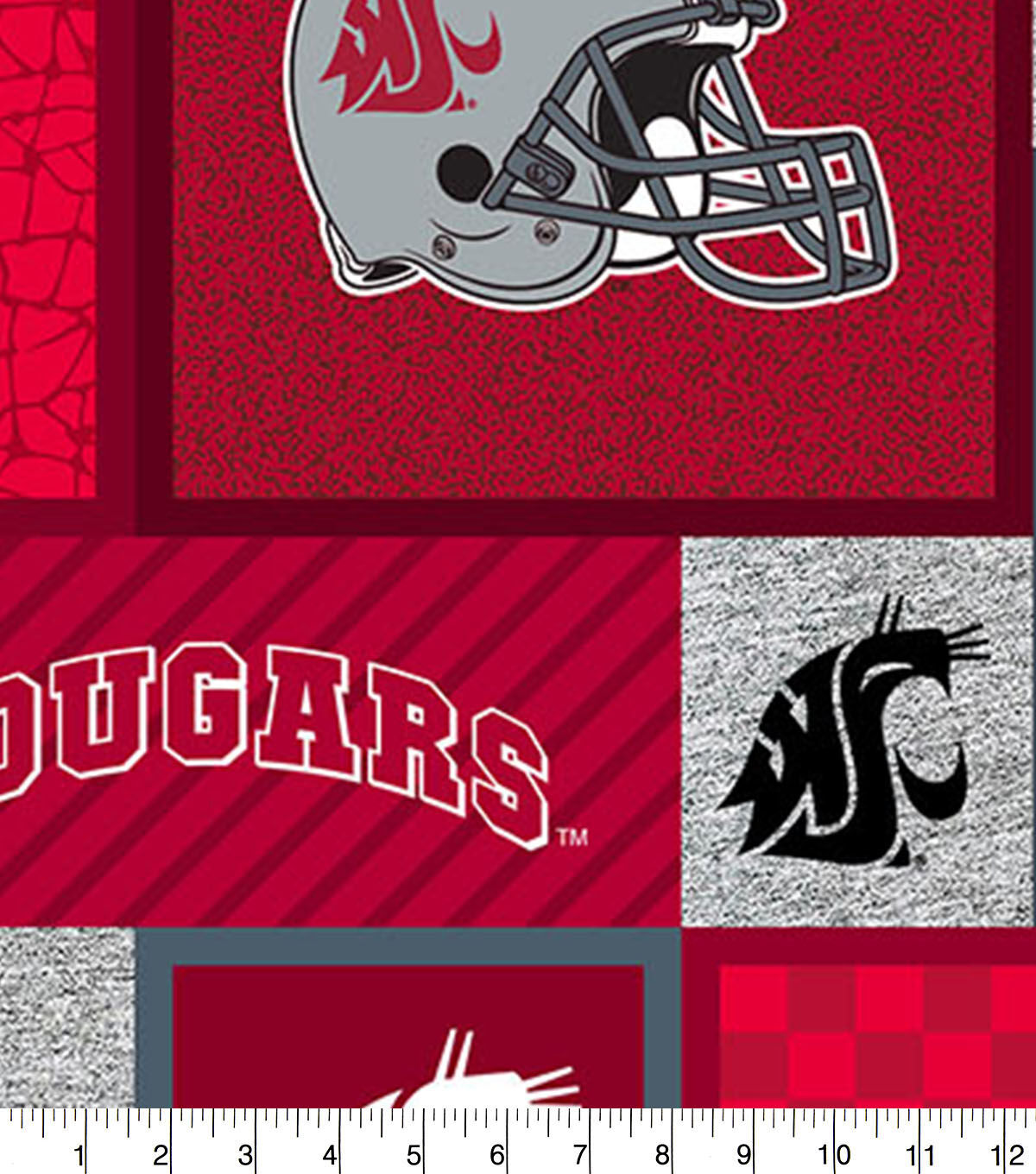 Washington State Cougars Fleece Fabric College Patches