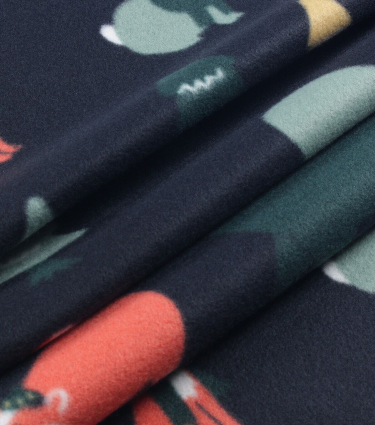 Blizzard Prints Winter Woodland Animals Fleece Fabric