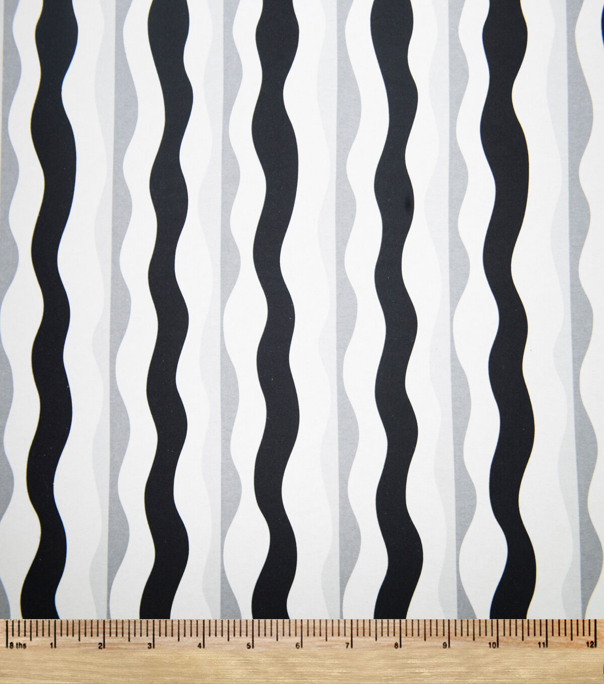 Super Snuggle Black & White Geo Stripe Flannel Fabric