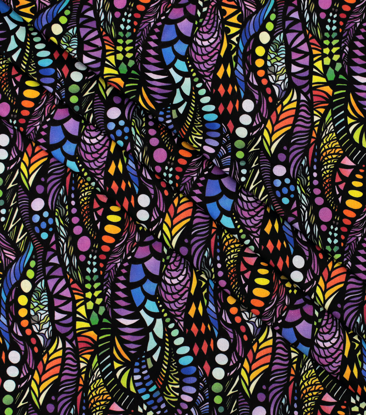 Bright Zentangle Quilt Cotton Fabric by Keepsake Calico