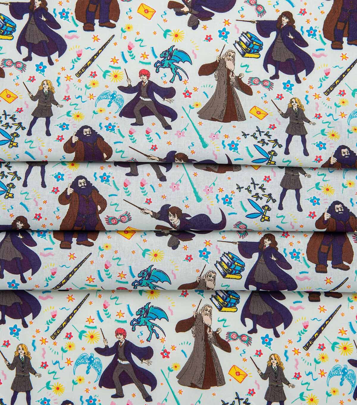 Harry Potter Magic Wand Toss Cotton Fabric