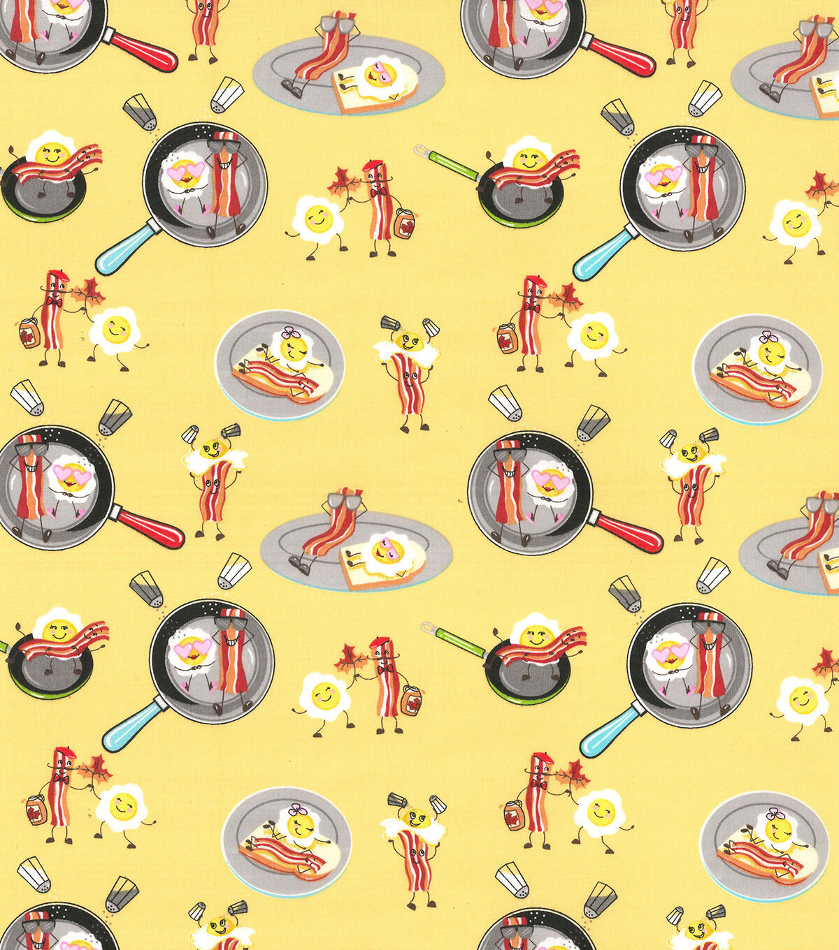 Fabric Traditions Breakfast Foods Yellow Novelty Cotton Fabric