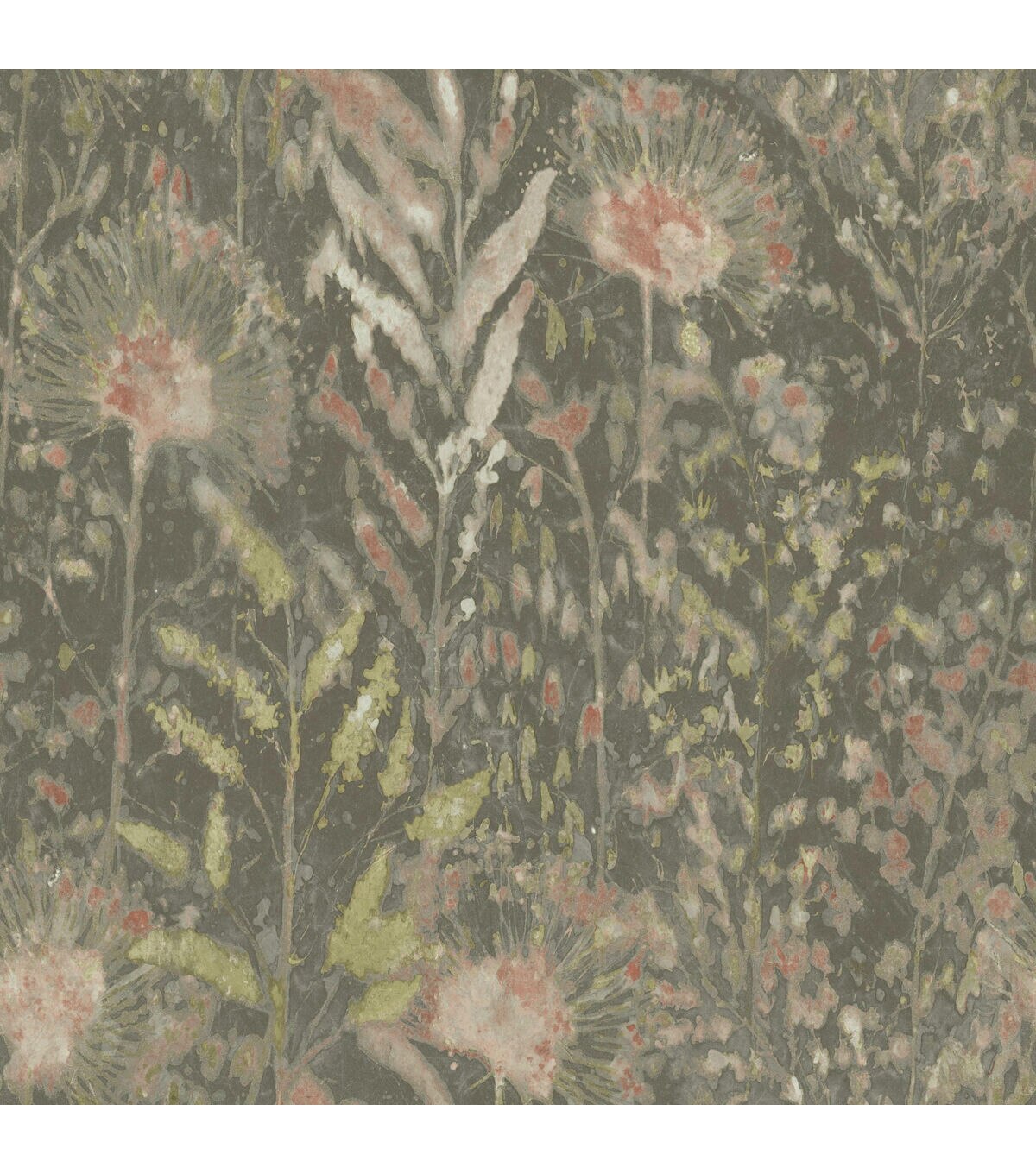 RoomMates 20.5 x 16.5' Brown Dandelion Peel & Stick Wallpaper