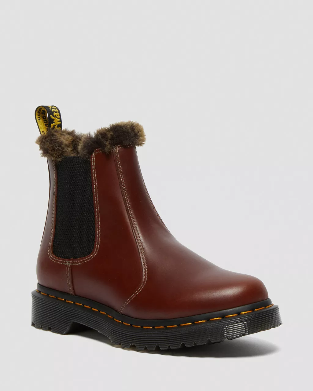 DR MARTENS 2976 Leonore Abruzzo Faux Fur Lined Chelsea Boots