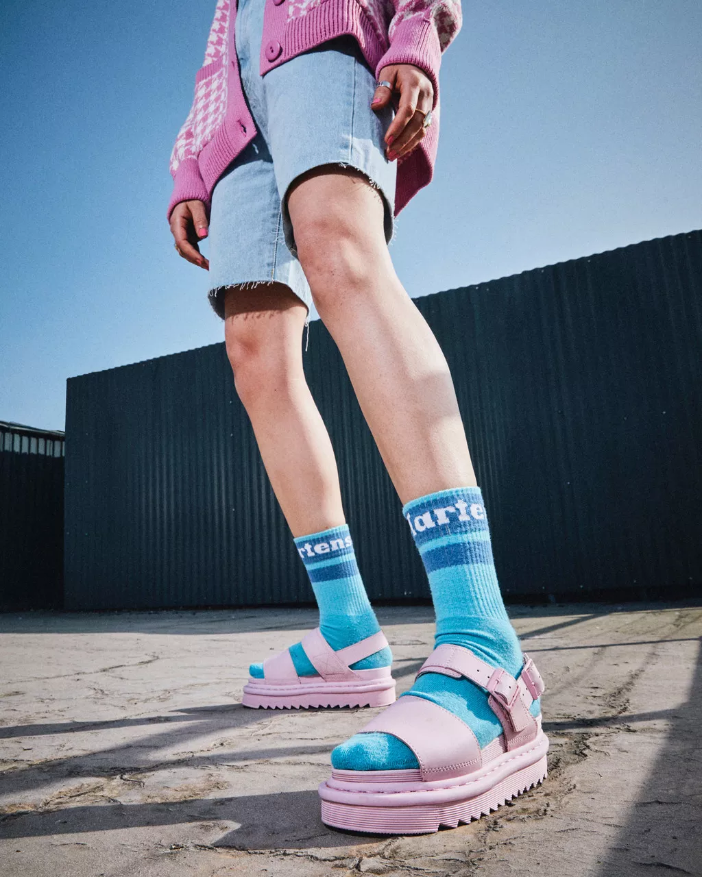 DR MARTENS Voss Hydro Leather Strap Sandals