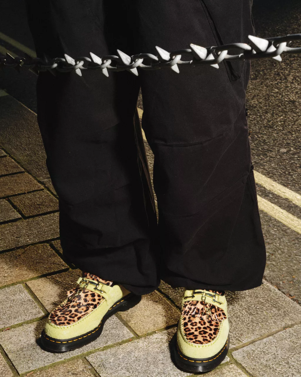 DR MARTENS Adrian Suede & Leopard Hair On Snaffle Loafers