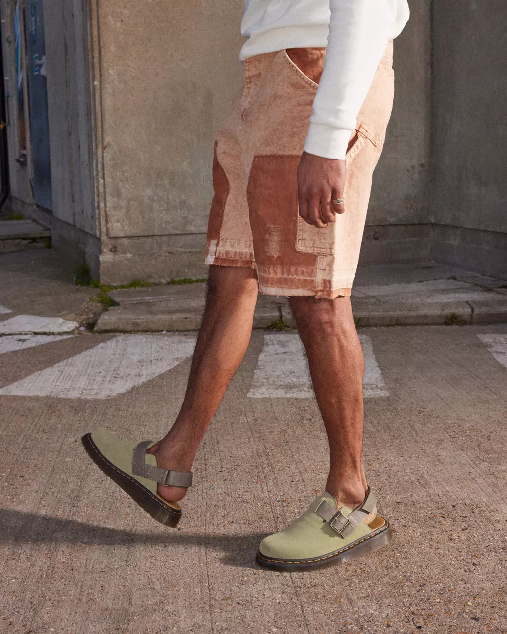 DR MARTENS Jorge II Suede & Leather Slingback Mules