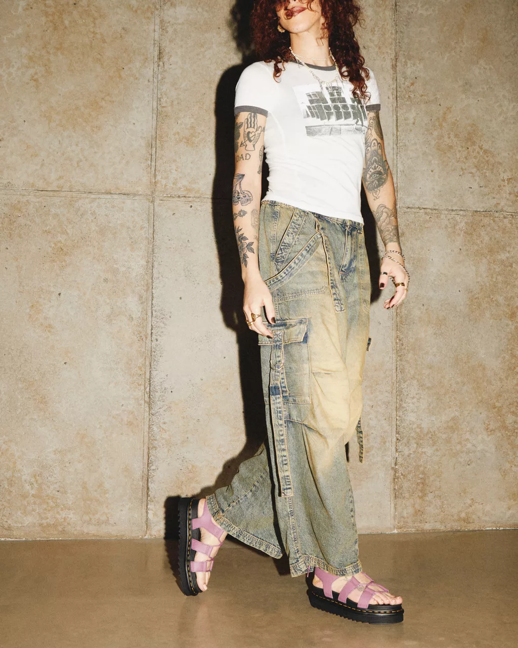 DR MARTENS Nartilla Leather Gladiator Sandals