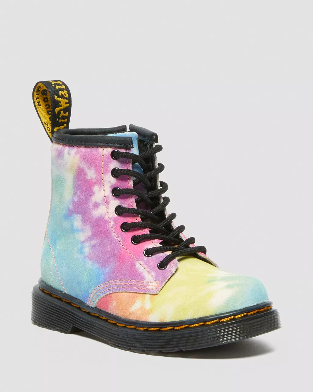 DR MARTENS Toddler 1460 Tie Dye Leather Lace Up Boots