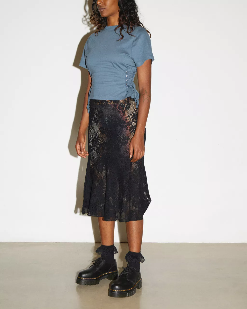 DR MARTENS Audrick Nappa Lux Leather Platform Shoes