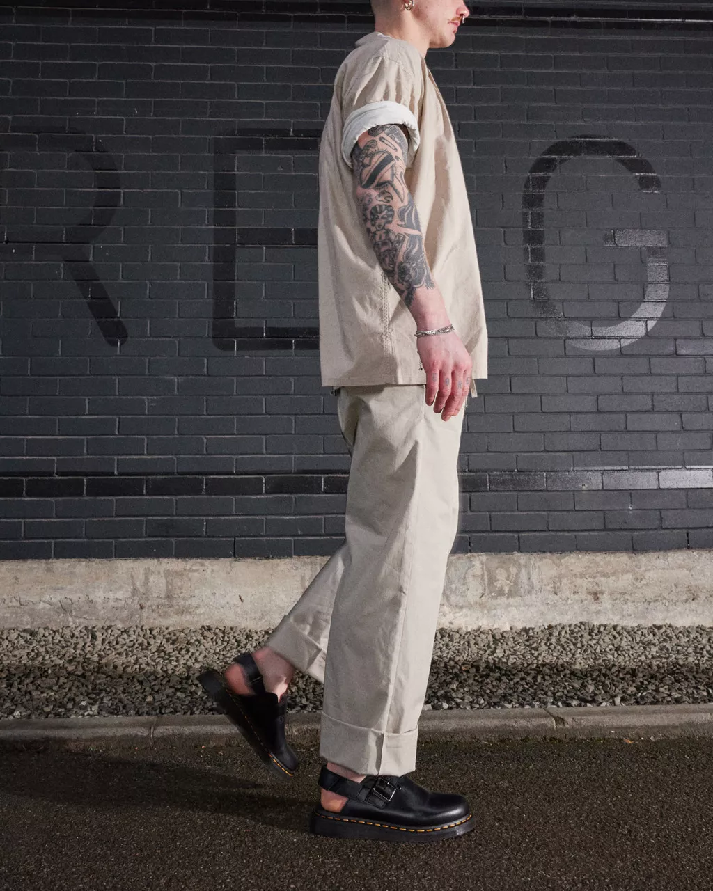 DR MARTENS Jorge II Brando Leather Slingback Mules