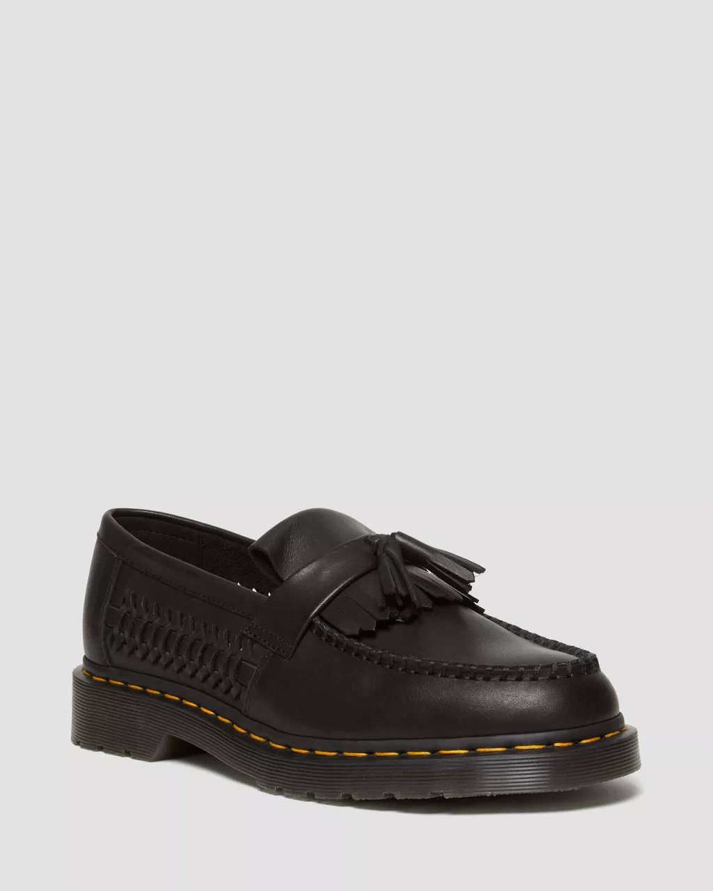 DR MARTENS Adrian Woven Leather Tassel Loafers