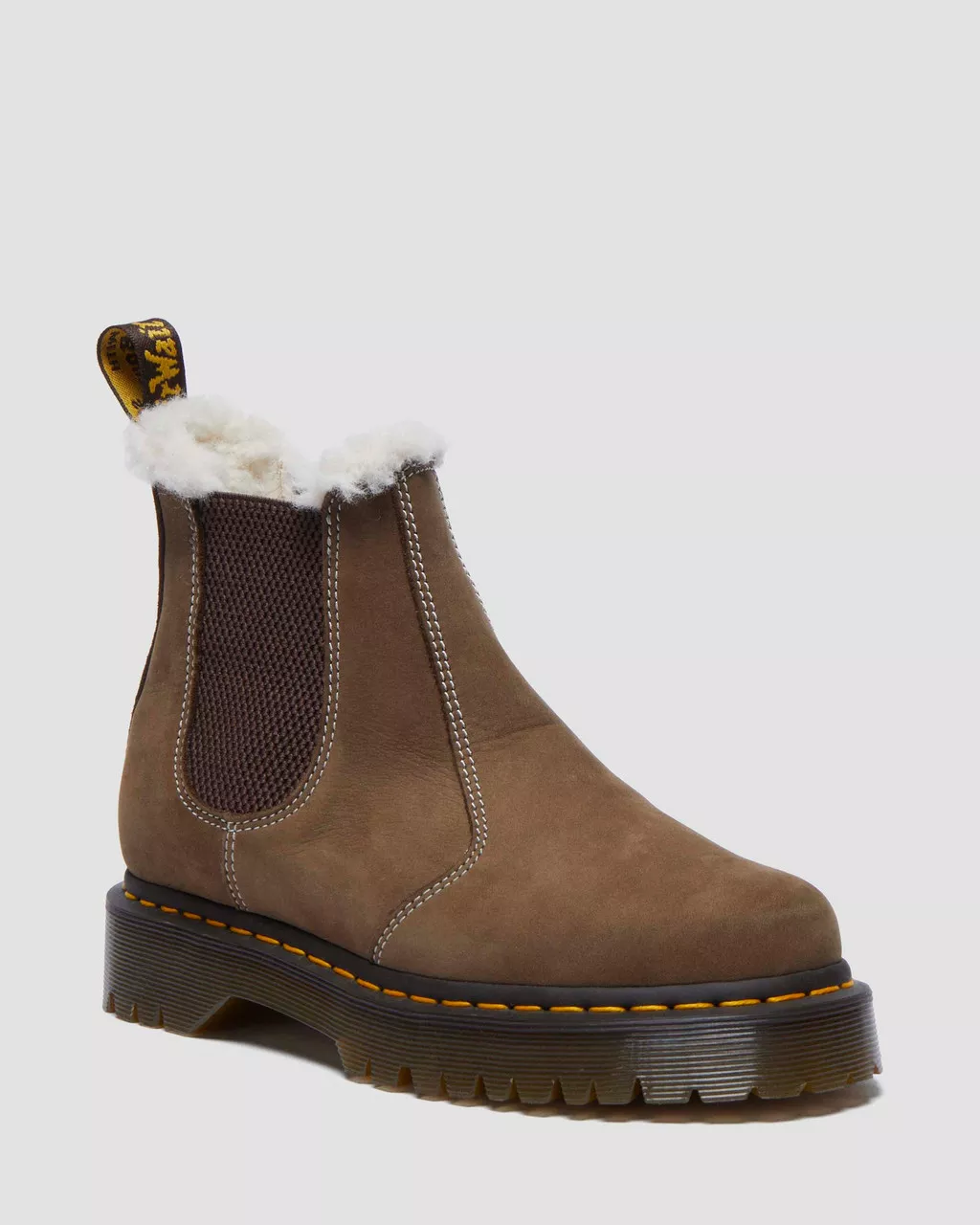 DR MARTENS 2976 Bex Faux Fur-Lined Platform Chelsea Boots