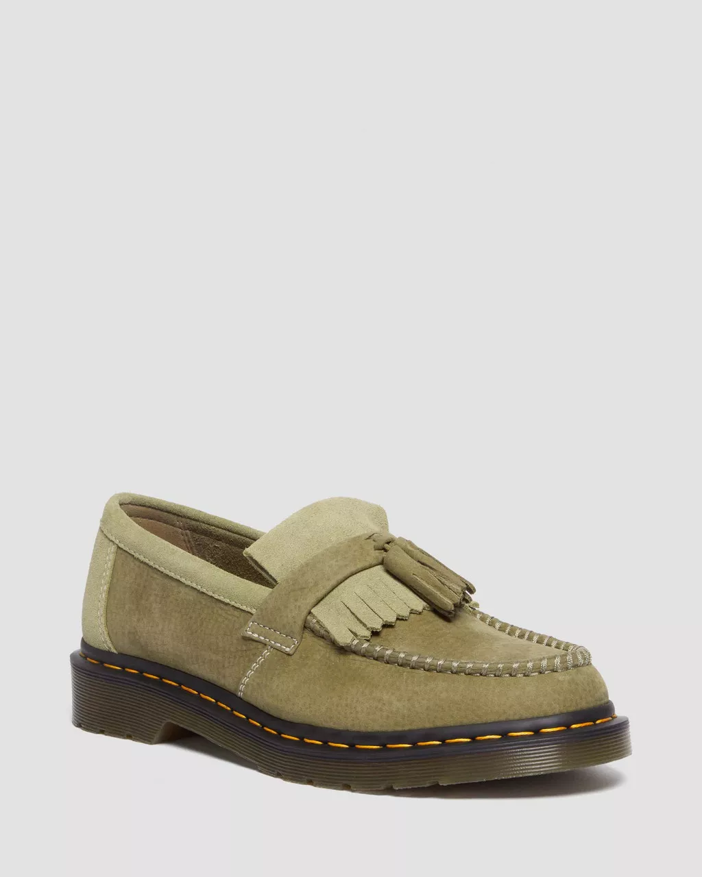 DR MARTENS Adrian Tumbled Nubuck Leather Tassel Loafers